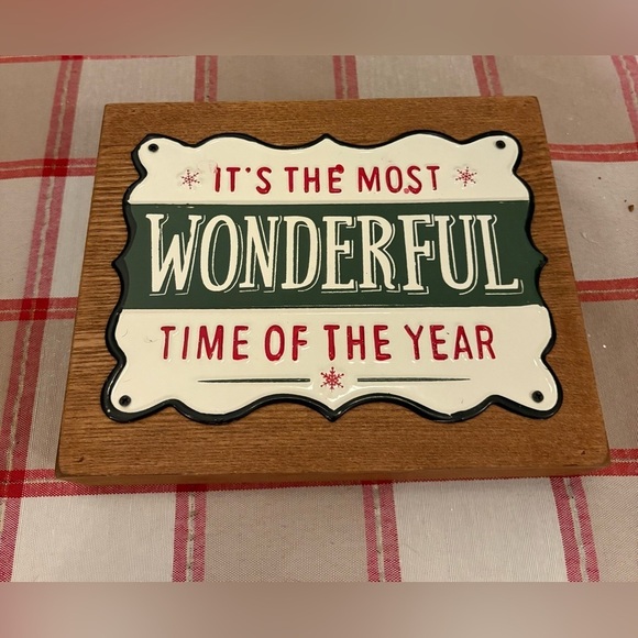 Micheal’s Other - Festive Holiday Sign - Green and Red